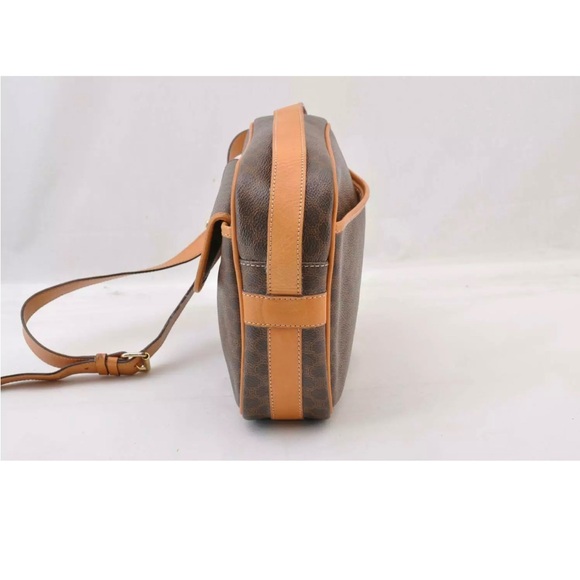 Celine Macadam Brown Monogram Messenger Bag with Tan Trim - Picture 5 of 10